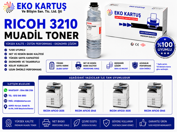 Ricoh Aficio 2035 (3210D) MUADİL TONER