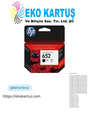 HP 652 F6V25AE  BLACK  Orijinal Kartuş