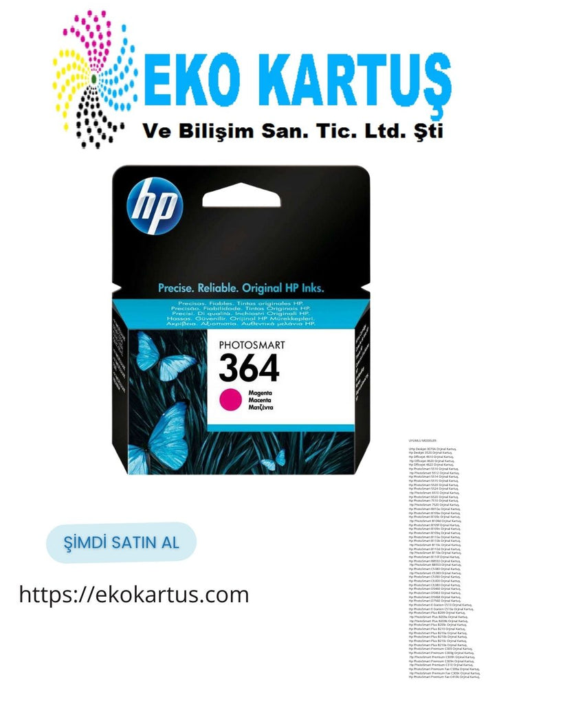 HP 364 CB319E MAGENTA Orijinal Kartuş