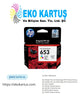 HP DeskJet Ink Advantage 6078 Hepsi Bir Arada Yazıcı Orijinal Kartuş, 653 2'Lİ PAKET
