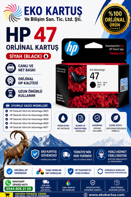 Hp 47 (6ZD21AE)  BLACK ORİJİNAL KARTUŞ