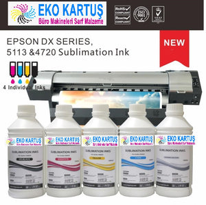 5113 Kafalar için 1000 ml Süblimasyon Mürekkep