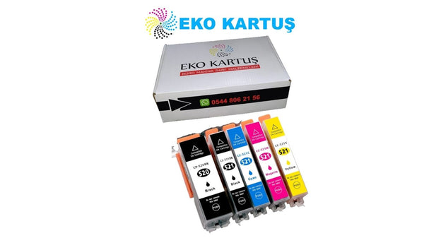 Canon PGI-520 / CLI-521 MUADİL KARTUŞ  5 RENK SET
