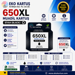 HP 650XL BLACK  Yüksek Kapasiteli Muadil Kartuş CZ101AE