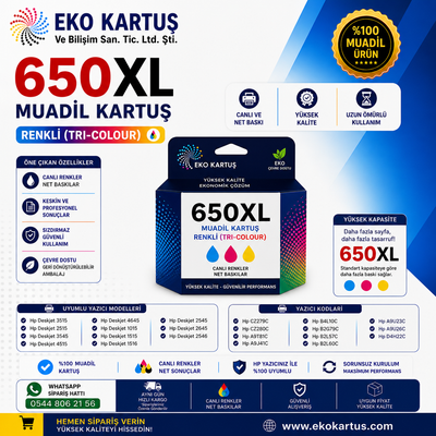 HP 650X    RENKLİ MUADİL Kartuş