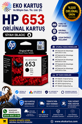 HP- 653 3YM75AE Siyah Orijinal Kartuş