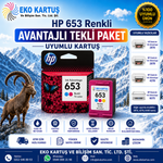 HP DeskJet Ink Advantage 2875  HP 652 RENKLİ VE SİYAH 2'Lİ PAKET