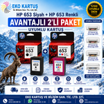HP DeskJet Ink Advantage 2875  HP 652 RENKLİ VE SİYAH 2'Lİ PAKET