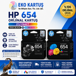 HP DeskJet Ink Advantage 4300, 654 İkili Orijinal Kartuş Paketi