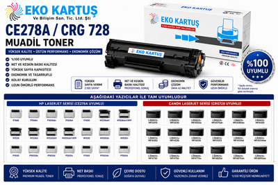 HP LaserJet Pro M1536dnf Siyah Uyumlu Sıfır İthal Toneri  CE278A