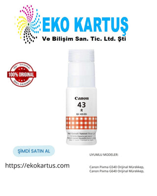 Canon GI-43 4716C001 RED KIRMIZI Orijinal Mürekkep