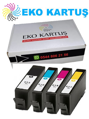 Hp  912XL 4 RENK Muadil Kartuş