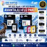 HP OfficeJet 6100   HP 932 RENKLİ VE SİYAH 2'Lİ PAKET