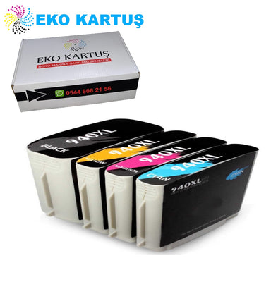 HP 940XL MUADİL KARTUŞ 4 RENK SET  (Pro 8000/ 8500)