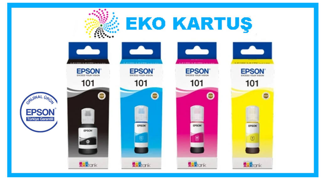 EPSON EcoTank L4160 ORİJİNAL 4 RENK 101 MÜREKKEP