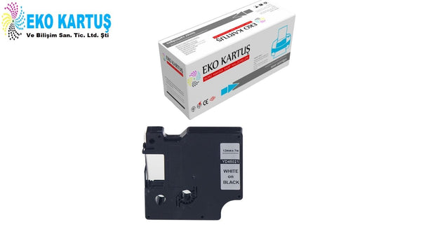 DYMO D1 45021 SIYAH ETIKETE BEYAZ