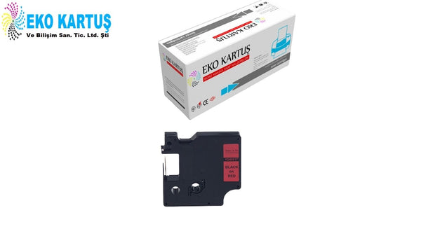 DYMO D1 40917 BLACK ON RED LABEL