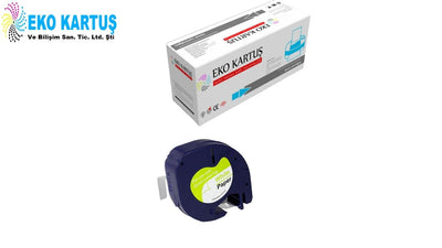 DYMO LetraTag 59421 KAĞIT BEYAZ ETİKETE SİYAH S0721510