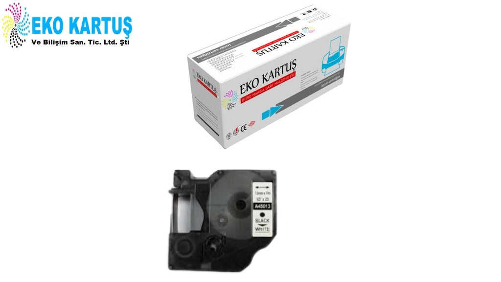 DYMO D1 45013 BLACK ON WHITE LABEL (12mm x 7m)