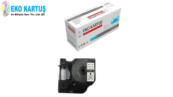 DYMO D1 45013 BLACK ON WHITE LABEL (12mm x 7m)