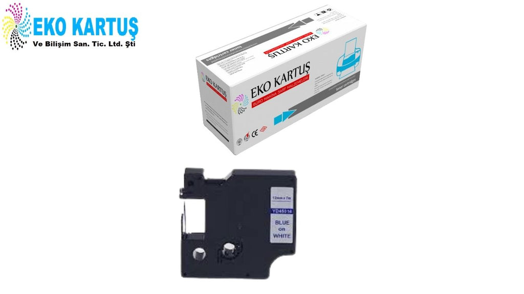 DYMO D1 45014 BLUE ON WHITE LABEL (12mm x 7m)