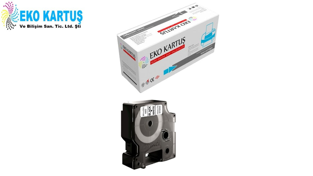 DYMO D1 45803 BEYAZ ETIKETE SIYAH (19mm x 7m)
