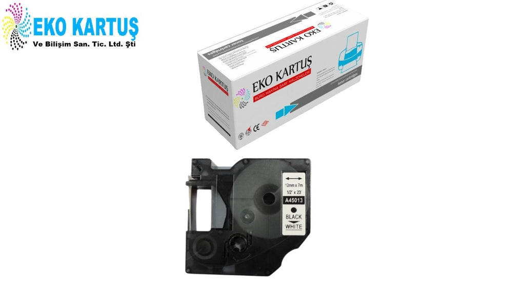 DYMO D1 45013 BEYAZ ETIKETE SIYAH