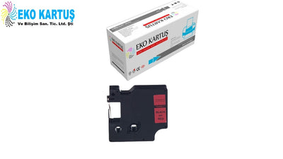 DYMO D1 45017 KIRMIZI ETIKETE SIYAH