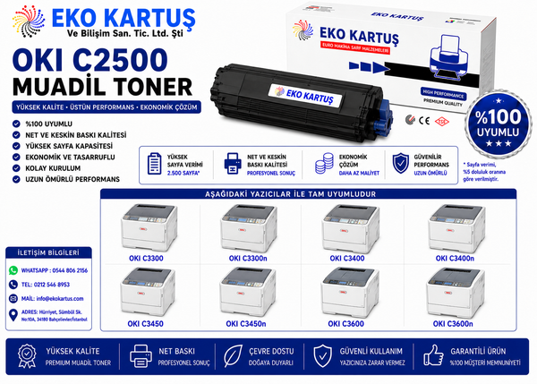Oki B2520Mfp UYUMLU İthal Sıfır Toner