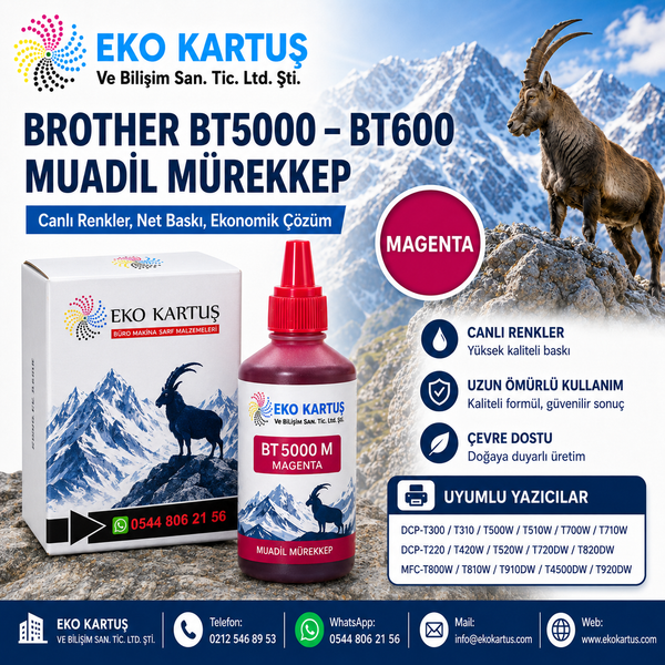 Brother  BT5000  MÜREKKEP KIRMIZI MUADİL