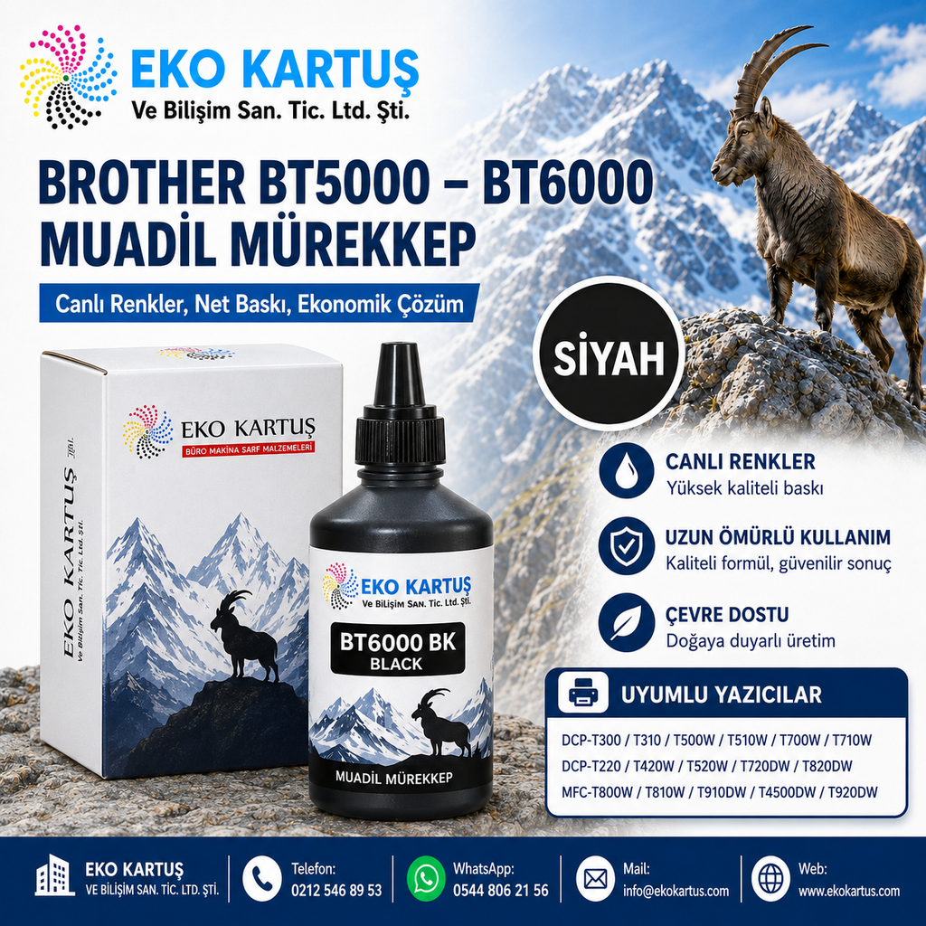Brother  BT5000  MÜREKKEP SİYAH MUADİL