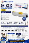 Oki C511dn 4 RENK SET MUADİL TONER