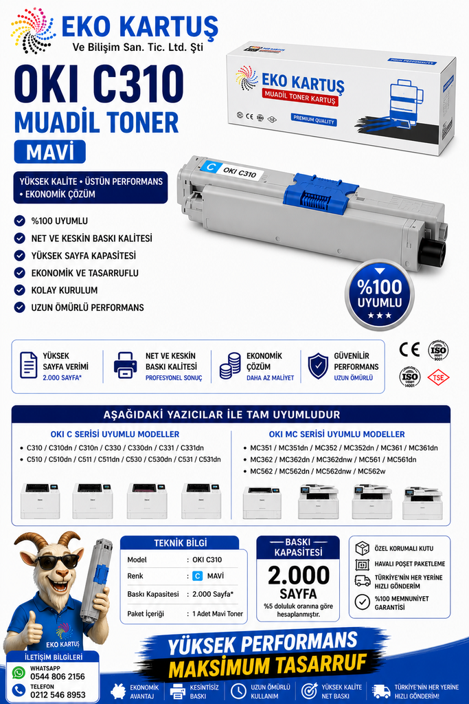 OKI MUADİL TONER 310 CY