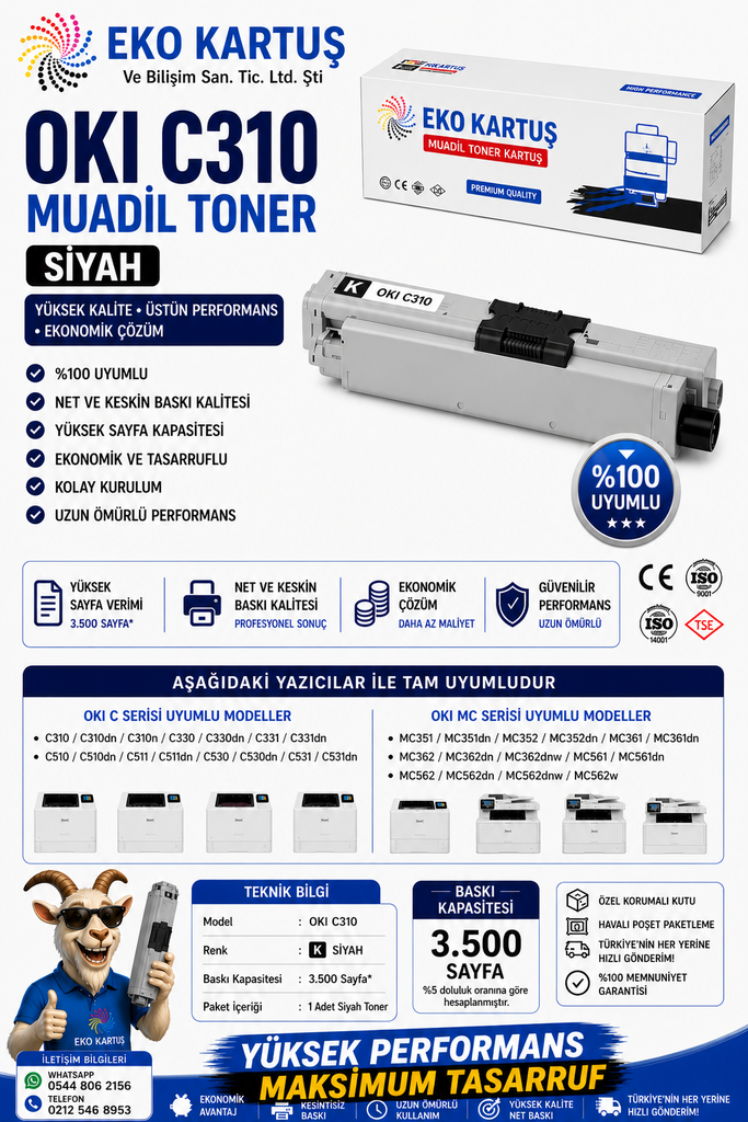 OKI MUADİL TONER 310 BK
