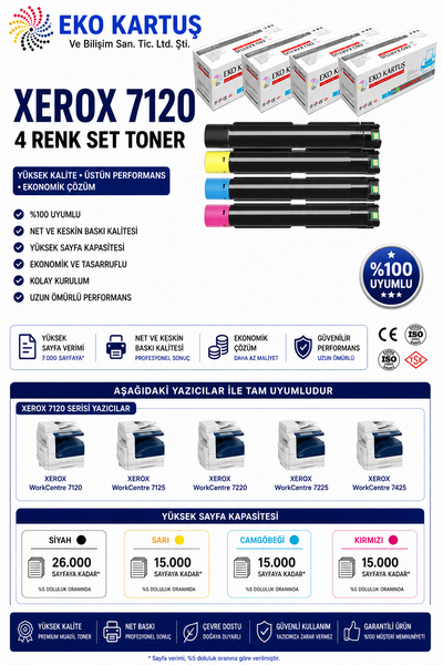 XEROX  VersaLink C7125 4 RENK MUADİL TONER