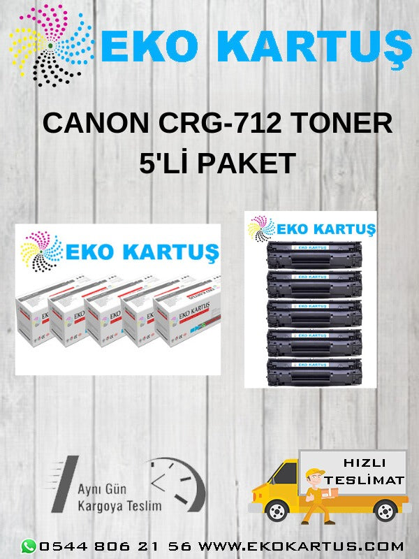 CANON CRG 712  EKONOMİK AVANTAJLI 5'Lİ MUADİL TONER - Main view