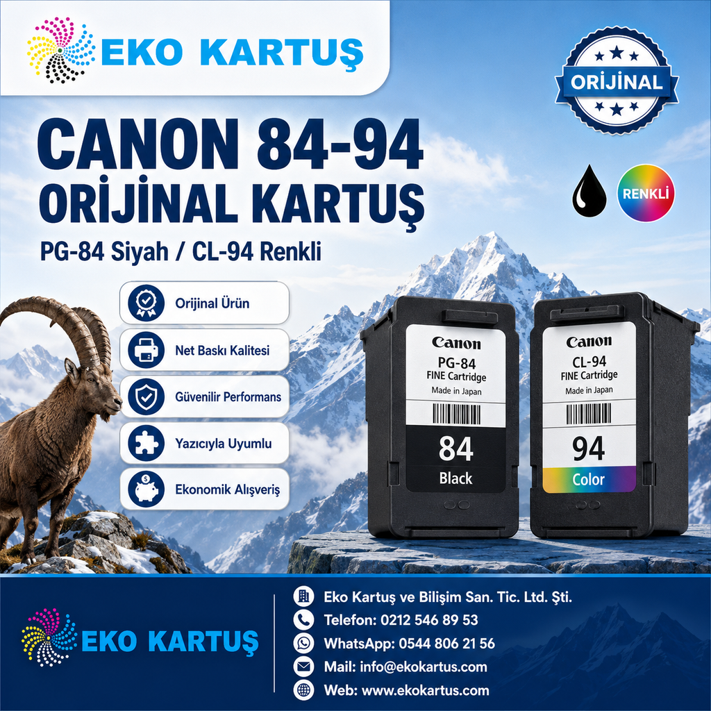 Canon Pixma E514 Orijinal Kartuş SET  PG-84 / CL-94