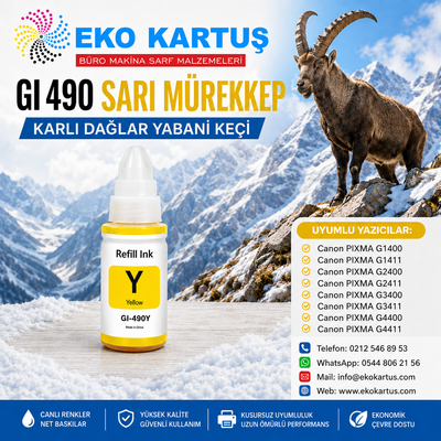 CANON GI-490 SARI MUADİL MÜREKKEP GI490