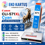 Canon Pixma TS8040 PGI-570XL CLI 571XLYüksek Kapasiteli Muadil Kartuş Seti