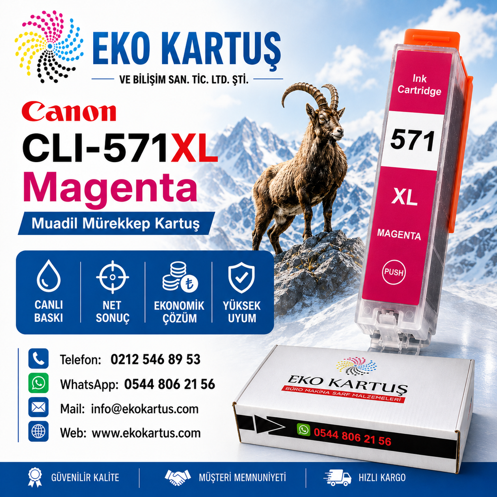 Canon CLI-571XL RED Yüksek Kapasiteli Muadil Kartuş 0333C001