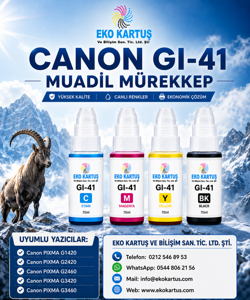 PIXMA G3400  GI-41 MUADİL MÜREKKEP 4 RENK SET ( GI41 )