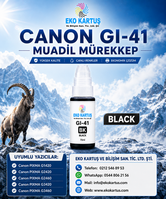 PIXMA GI-41  SİYAH MUADİL MÜREKKEP ( GI41 )