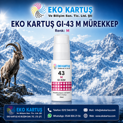 Canon GI-43 Mürekkep  MUADİL KIRMIZI MAGENTA 4680C001    ( GI43 )