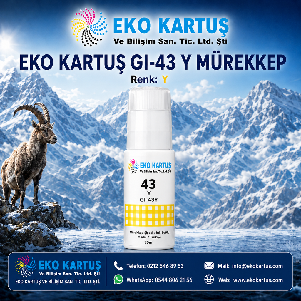 Canon GI-43 Mürekkep  MUADİL  SARI ( GI43 )