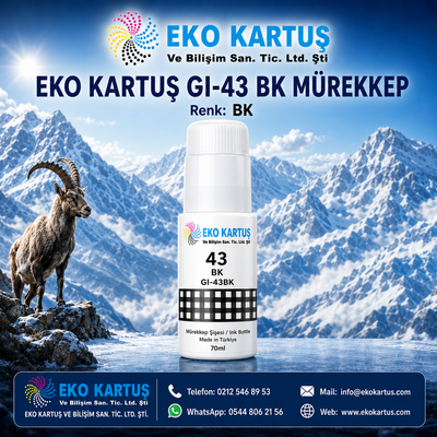 Canon GI-43 Mürekkep  MUADİL  SİYAH ( GI43 )
