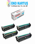 Hp Color Laserjet CP5225n Uyumlu Sıfır İthal Toner CE 740A (307A) (7000 Sayfa) 4 RENKLİ SET