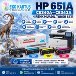 HP CE340A (651A) MUADİL TONER 4 RENK SET