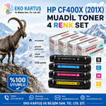 Hp Cf400X SET 201X  4 RENK  Muadil Toner