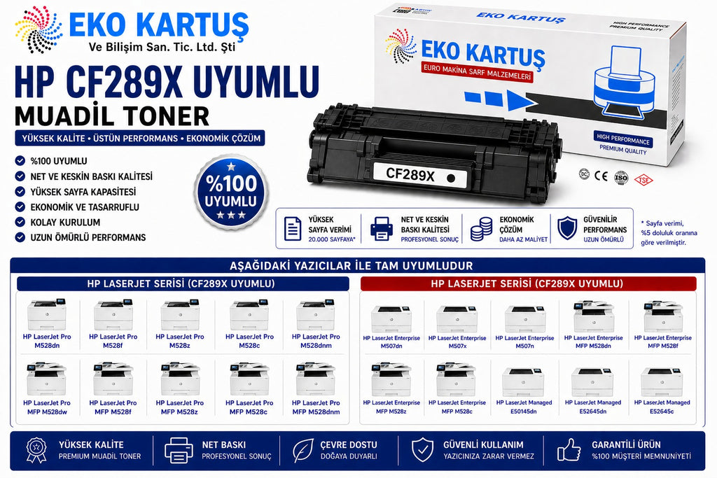Hp LaserJet Enterprise M507dn Compatible Brand New Imported Toner CF289X (89X)