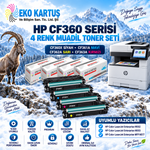 HP 508A (CF360)  SET 4 RENK Muadil Toner   m552/ m553/ m577